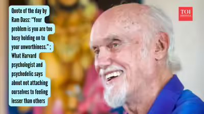 Quote of the day by Ram Dass: “Your problem is you are too busy holding on to your unworthiness.” ; What Harvard psychologist and psychedelic says about not attaching ourselves to feeling lesser than others Quote of the day by Ram Dass: “Your problem is you are too busy holding on to your unworthiness.” ; What Harvard psychologist and psychedelic says about not attaching ourselves to feeling lesser than others