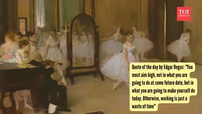 Edgar Degas: Quote of the day by Edgar Degas: “You must aim high, not in what you are going to do at some future date, but in what you are going to make yourself do today. Otherwise, working is just a waste of time” Edgar Degas: Quote of the day by Edgar Degas: “You must aim high, not in what you are going to do at some future date, but in what you are going to make yourself do today. Otherwise, working is just a waste of time”