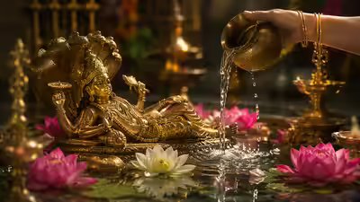 Do This 2-Minute Morning Water Ritual to Attract Lord Vishnu’s Blessings Do This 2-Minute Morning Water Ritual to Attract Lord Vishnu’s Blessings