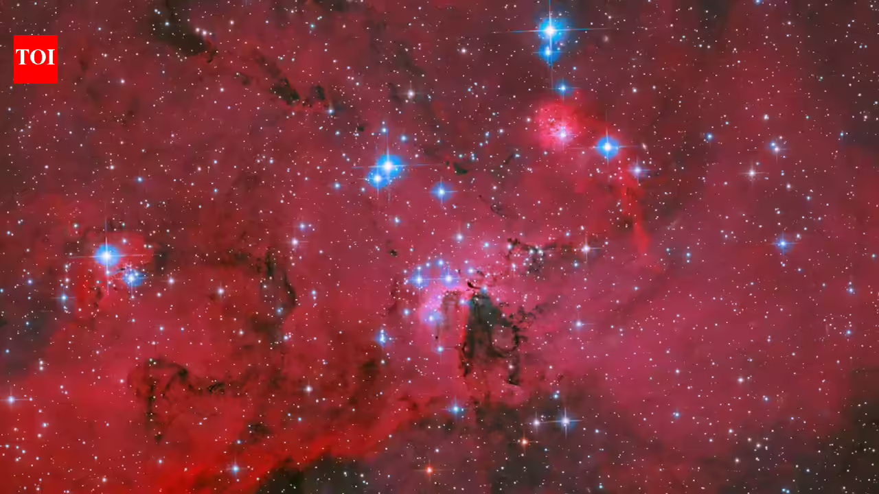 Nasa’s Hubble captures a spectacular red, white and blue stellar nursery where thousands of stars are being born | Nasa’s Hubble captures a spectacular red, white and blue stellar nursery where thousands of stars are being born |