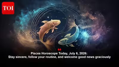 Pisces Horoscope Today, July 6, 2026: Stay sincere, follow your routine, and welcome good news graciously Pisces Horoscope Today, July 6, 2026: Stay sincere, follow your routine, and welcome good news graciously