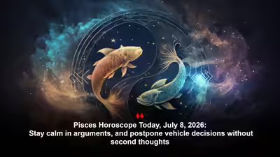 Pisces Horoscope Today, July 9, 2026: Stay calm in arguments, and postpone vehicle decisions without second thoughts Pisces Horoscope Today, July 9, 2026: Stay calm in arguments, and postpone vehicle decisions without second thoughts