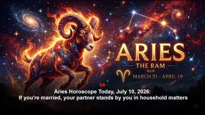 Aries Horoscope Today, July 10, 2026: If you’re married, your partner stands by you in household matters Aries Horoscope Today, July 10, 2026: If you’re married, your partner stands by you in household matters