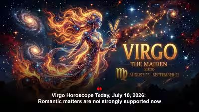Virgo Horoscope Today, July 10, 2026: Romantic matters are not strongly supported now Virgo Horoscope Today, July 10, 2026: Romantic matters are not strongly supported now