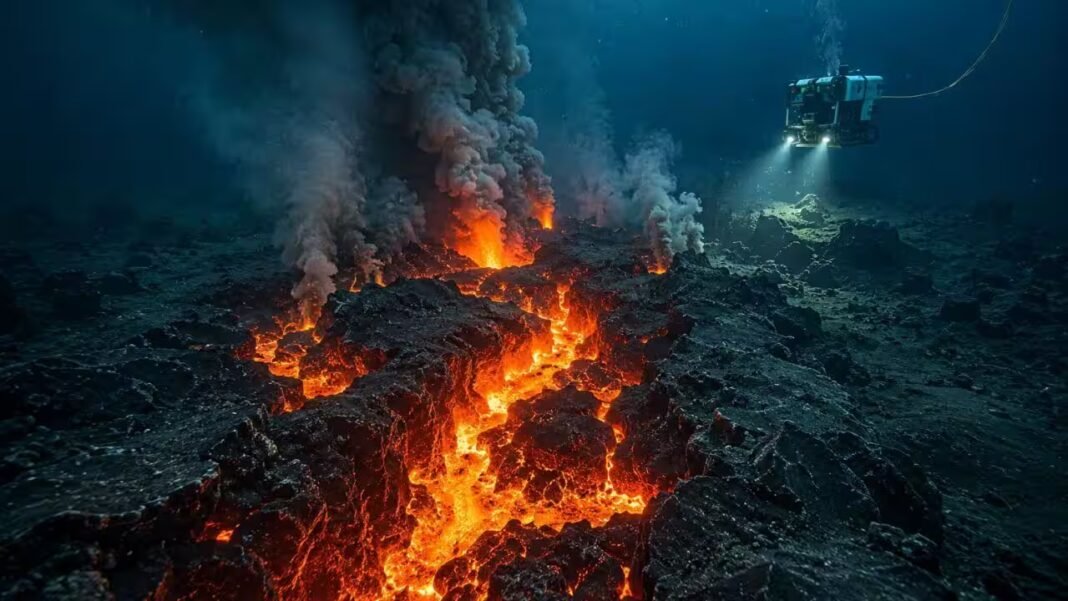 Scientists witness first-ever seafloor spreading event as 160 million cubic metres of lava create new ocean floor | Scientists witness first-ever seafloor spreading event as 160 million cubic metres of lava create new ocean floor |