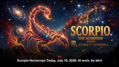 Scorpio Horoscope Today, July 10, 2026: At work, be alert Scorpio Horoscope Today, July 10, 2026: At work, be alert