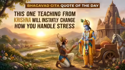Bhagavad Gita Quote of the Day: This One Teaching From Krishna Will Instantly Change How You Handle Stress Bhagavad Gita Quote of the Day: This One Teaching From Krishna Will Instantly Change How You Handle Stress