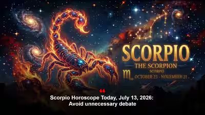 Scorpio Horoscope Today, July 13, 2026: Avoid unnecessary debate Scorpio Horoscope Today, July 13, 2026: Avoid unnecessary debate