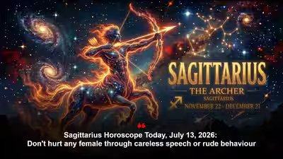 Sagittarius Horoscope Today, July 13, 2026: Don’t hurt any female through careless speech or rude behaviour Sagittarius Horoscope Today, July 13, 2026: Don’t hurt any female through careless speech or rude behaviour