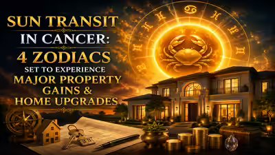Sun Transit in Cancer: 4 Zodiac Signs Set for Major Property Gains and Home Upgrades Sun Transit in Cancer: 4 Zodiac Signs Set for Major Property Gains and Home Upgrades