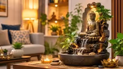 Vastu Tips: Where to place a small waterfall Buddha at home for positive energy Vastu Tips: Where to place a small waterfall Buddha at home for positive energy