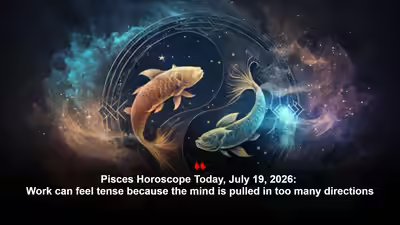 Pisces Horoscope Today, July 19, 2026: Work can feel tense because the mind is pulled in too many directions Pisces Horoscope Today, July 19, 2026: Work can feel tense because the mind is pulled in too many directions