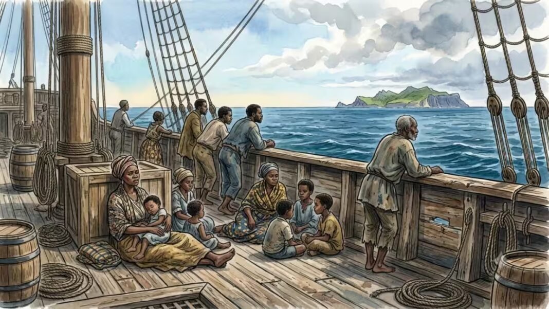 The British Royal Navy brought nearly 27,000 Africans rescued from slave ships to a remote Atlantic island; their teeth are now revealing their lost childhood journeys The British Royal Navy brought nearly 27,000 Africans rescued from slave ships to a remote Atlantic island; their teeth are now revealing their lost childhood journeys