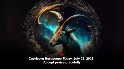 Capricorn Horoscope Today, July 21, 2026: Accept praise gracefully Capricorn Horoscope Today, July 21, 2026: Accept praise gracefully