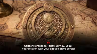 Cancer Horoscope Today, July 23, 2026: Your relation with your spouse stays cordial Cancer Horoscope Today, July 23, 2026: Your relation with your spouse stays cordial