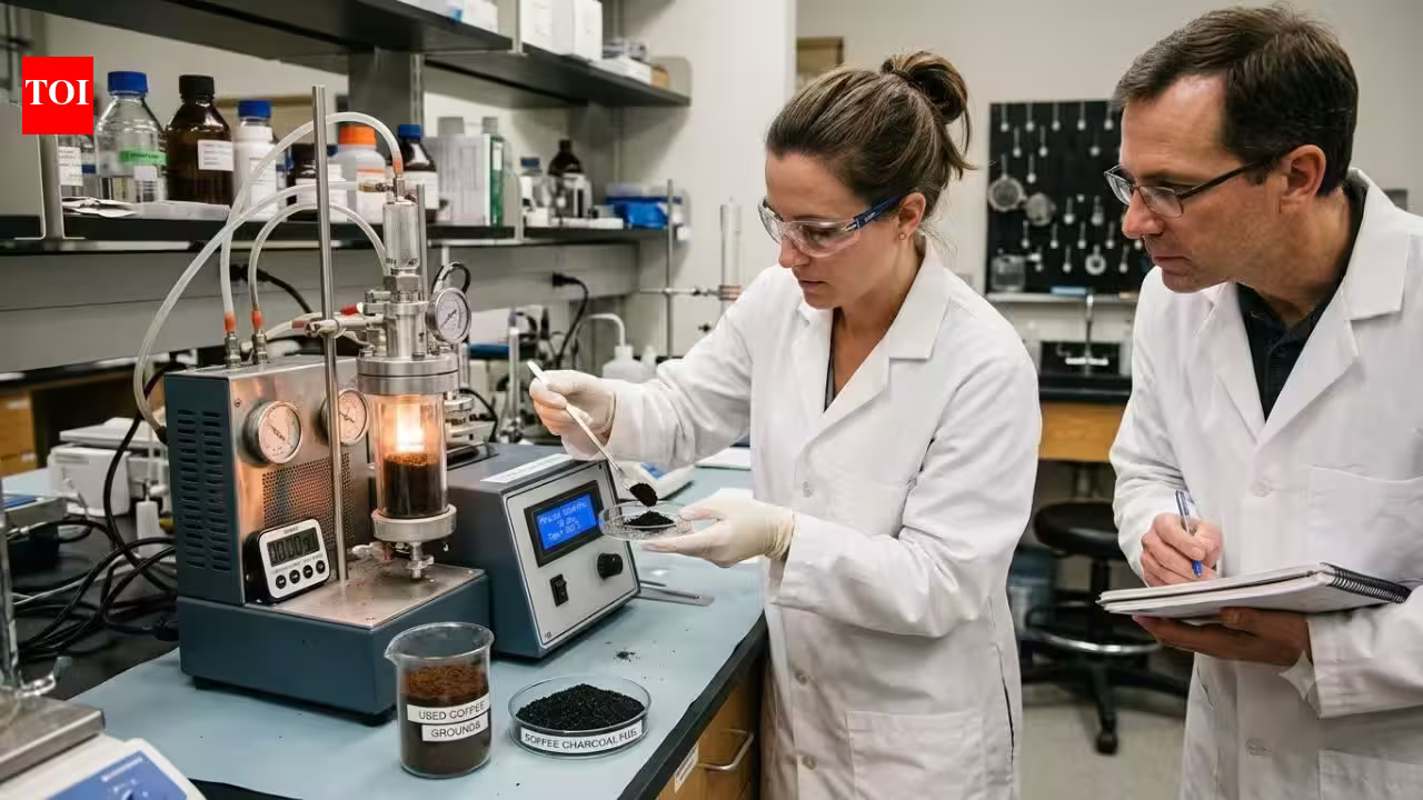 Scientists turned used coffee grounds into a high-energy charcoal-like fuel in just 90 seconds | Scientists turned used coffee grounds into a high-energy charcoal-like fuel in just 90 seconds |