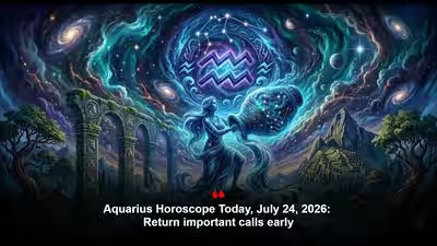 Aquarius Horoscope Today, July 24, 2026: Return important calls early Aquarius Horoscope Today, July 24, 2026: Return important calls early
