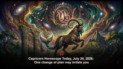 Capricorn Horoscope Today, July 24, 2026: One change of plan may irritate you Capricorn Horoscope Today, July 24, 2026: One change of plan may irritate you