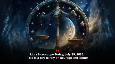 Libra Horoscope Today, July 25, 2026: This is a day to rely on courage and labour Libra Horoscope Today, July 25, 2026: This is a day to rely on courage and labour