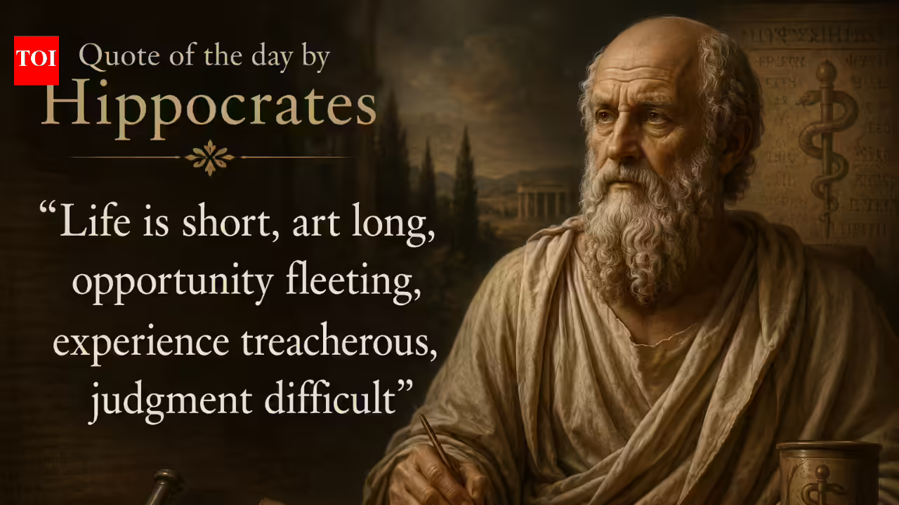 Quote of the day by Hippocrates: Why “Life is short, art long, opportunity fleeting, experience …” remains timeless | Quote of the day by Hippocrates: Why “Life is short, art long, opportunity fleeting, experience …” remains timeless |