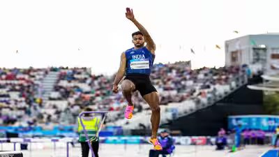 Murali Sreeshankar bags Silver in thrilling long jump final, misses Gold by 6cm Murali Sreeshankar bags Silver in thrilling long jump final, misses Gold by 6cm