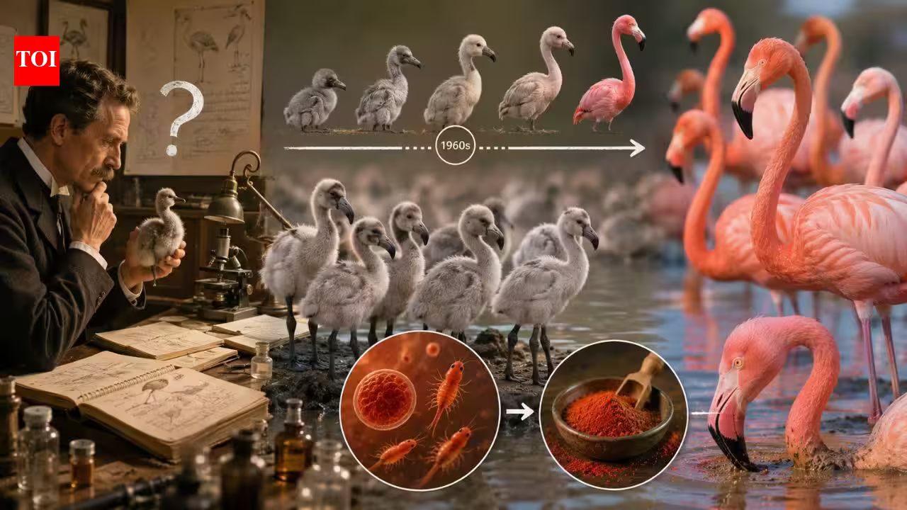 For centuries, scientists couldn’t explain why flamingos aren’t born pink until a breakthrough in the 1960s revealed the answer | For centuries, scientists couldn’t explain why flamingos aren’t born pink until a breakthrough in the 1960s revealed the answer |
