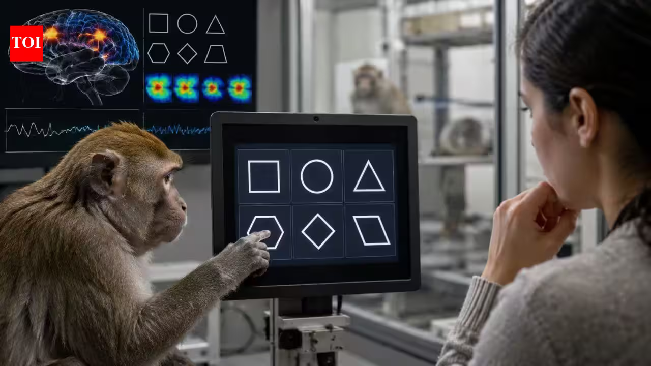 Humans may not be the only primates with geometric intuition as monkeys recognise shapes in remarkably similar ways, study finds | Humans may not be the only primates with geometric intuition as monkeys recognise shapes in remarkably similar ways, study finds |