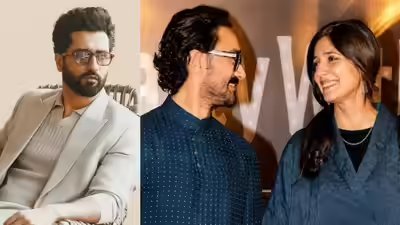 Vicky Kaushal reacts to Aamir Khan’s wedding with Gauri Spratt as the ‘Lagaan’ actor shares details of the big day with the paps at an event: ‘So happy’ | Vicky Kaushal reacts to Aamir Khan’s wedding with Gauri Spratt as the ‘Lagaan’ actor shares details of the big day with the paps at an event: ‘So happy’ |