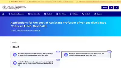 AIIMS New Delhi declares results for more than 460 faculty posts using blockchain technology AIIMS New Delhi declares results for more than 460 faculty posts using blockchain technology