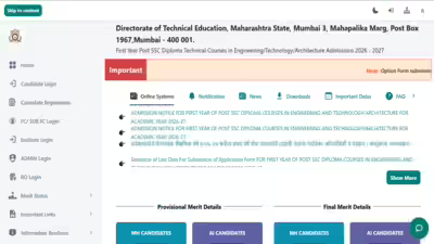 DTE Maharashtra Polytechnic seat allotment result 2026 likely to be released soon at poly26.dtemaharashtra.gov.in: Check complete details here DTE Maharashtra Polytechnic seat allotment result 2026 likely to be released soon at poly26.dtemaharashtra.gov.in: Check complete details here