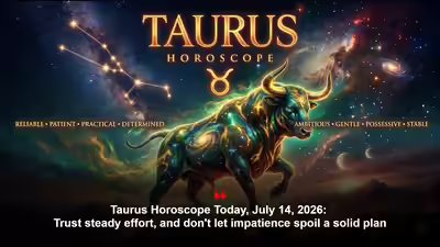 Taurus Horoscope Today, July 14, 2026: Trust steady effort, and don’t let impatience spoil a solid plan Taurus Horoscope Today, July 14, 2026: Trust steady effort, and don’t let impatience spoil a solid plan