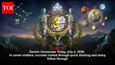 Gemini Horoscope Today, July 4, 2026: In career matters, success comes through quick thinking and sharp follow through Gemini Horoscope Today, July 4, 2026: In career matters, success comes through quick thinking and sharp follow through