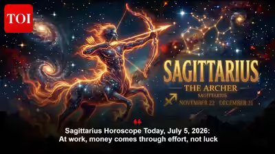 Sagittarius Horoscope Today, July 5, 2026: At work, money comes through effort, not luck Sagittarius Horoscope Today, July 5, 2026: At work, money comes through effort, not luck