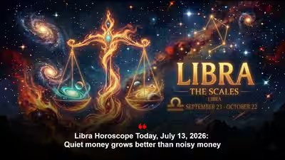 Libra Horoscope Today, July 13, 2026: Quiet money grows better than noisy money Libra Horoscope Today, July 13, 2026: Quiet money grows better than noisy money