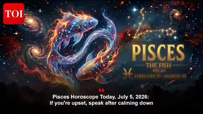 Pisces Horoscope Today, July 5, 2026: If you’re upset, speak after calming down Pisces Horoscope Today, July 5, 2026: If you’re upset, speak after calming down