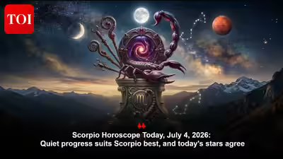 Scorpio Horoscope Today, July 4, 2026: Quiet progress suits Scorpio best, and today’s stars agree Scorpio Horoscope Today, July 4, 2026: Quiet progress suits Scorpio best, and today’s stars agree