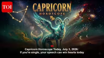 Capricorn Horoscope Today, July 3, 2026: If you’re single, your speech can win hearts today Capricorn Horoscope Today, July 3, 2026: If you’re single, your speech can win hearts today