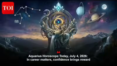 Aquarius Horoscope Today, July 4, 2026: In career matters, confidence brings reward Aquarius Horoscope Today, July 4, 2026: In career matters, confidence brings reward