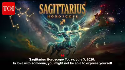 Sagittarius Horoscope Today, July 3, 2026: In love with someone, you might not be able to express yourself Sagittarius Horoscope Today, July 3, 2026: In love with someone, you might not be able to express yourself