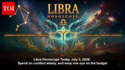 Libra Horoscope Today, July 3, 2026: Spend on comfort wisely, and keep one eye on the budget Libra Horoscope Today, July 3, 2026: Spend on comfort wisely, and keep one eye on the budget