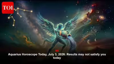 Aquarius Horoscope Today, July 3, 2026: Results may not satisfy you today Aquarius Horoscope Today, July 3, 2026: Results may not satisfy you today