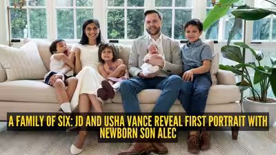 JD and Usha Vance share first family portrait with baby Alec Neel as they welcome their fourth child | JD and Usha Vance share first family portrait with baby Alec Neel as they welcome their fourth child |