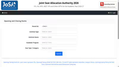 JoSAA Round 3 cutoff 2026 released at josaa.nic.in; here’s how to check JoSAA Round 3 cutoff 2026 released at josaa.nic.in; here’s how to check