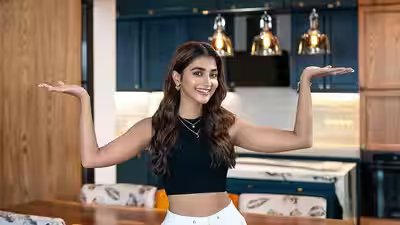 Pooja Hegde House: Inside Pooja Hegde’s Rs 45 crore Bandra home: A look at the ‘Jana Nayagan’ star’s 4,000 sq ft sea-facing abode with live-edge dining, and chic pastel interiors | Pooja Hegde House: Inside Pooja Hegde’s Rs 45 crore Bandra home: A look at the ‘Jana Nayagan’ star’s 4,000 sq ft sea-facing abode with live-edge dining, and chic pastel interiors |