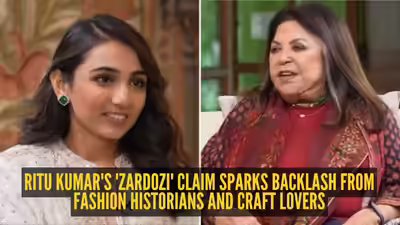 Ritu Kumar Zardozi Controversy: ‘How can she claim this?’: Ritu Kumar faces backlash after saying she coined the word ‘Zardozi’ Ritu Kumar Zardozi Controversy: ‘How can she claim this?’: Ritu Kumar faces backlash after saying she coined the word ‘Zardozi’
