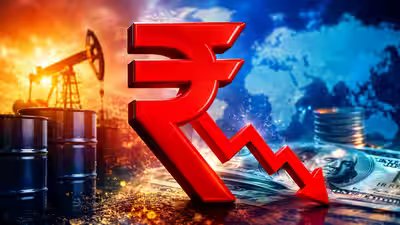 Rupee tumbles 12 paise against US dollar as Middle East tensions lift crude prices Rupee tumbles 12 paise against US dollar as Middle East tensions lift crude prices