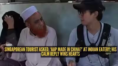 Singaporean tourist asked, ‘Aap made in China?’ at Indian eatery; his calm reply wins hearts Singaporean tourist asked, ‘Aap made in China?’ at Indian eatery; his calm reply wins hearts