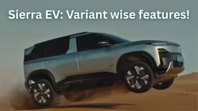 Tata Sierra EV: Variant-wise features with price explained Tata Sierra EV: Variant-wise features with price explained