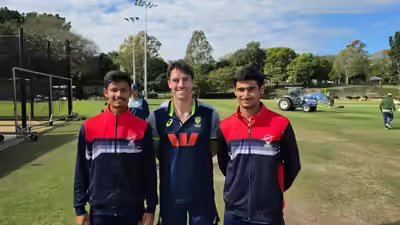 Cummins, Starc, Hazlewood and priceless lessons: Abhishek Moond and Vasudev Prasad Singh soak in Australia’s fast-bowling culture | Cricket News Cummins, Starc, Hazlewood and priceless lessons: Abhishek Moond and Vasudev Prasad Singh soak in Australia’s fast-bowling culture | Cricket News