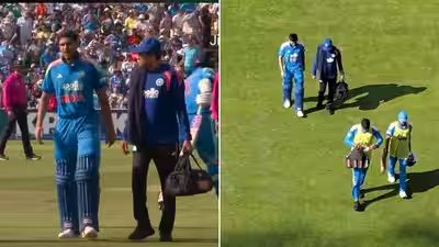 Injury scare for India: Shubman Gill walks off retired hurt in England ODI | Cricket News Injury scare for India: Shubman Gill walks off retired hurt in England ODI | Cricket News